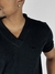 Camiseta Gola V Textura Preto - Bold For Life - Vip Homem Moderno
