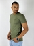 Camiseta Básica Slim Fit Algodão Egípcio Verde Militar - Zip-Off na internet