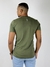 Camiseta Básica Slim Fit Algodão Egípcio Verde Militar - Zip-Off - Vip Homem Moderno