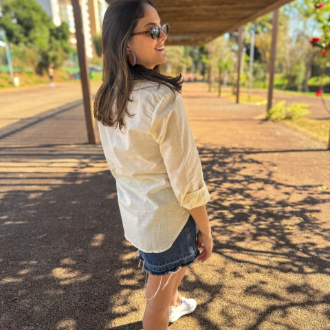 Camisa Oversized com textura - comprar online