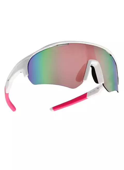 Óculos de Sol Esportivo Vermont Branco Rosa Espelhado