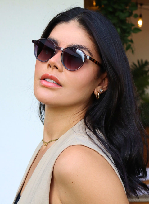 Óculos de Sol Rio Cinza e Animal Print - comprar online