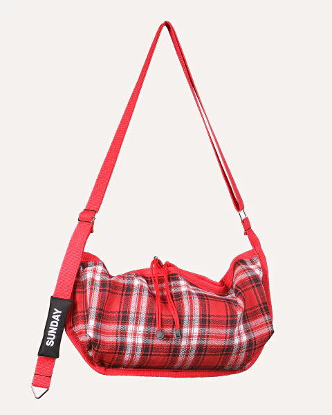 Favo Média Xadrez Vermelho