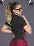 POLO FEMININA MODERNA E CASUAL COM ESCRITA PIT BULL E ZÍPER FRONTAL - loja online