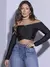 CROPPED OMBRO A OMBRO FRANZIDO MANGA LONGA PIT BULL JEANS ELEGANTE