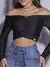 CROPPED OMBRO A OMBRO FRANZIDO MANGA LONGA PIT BULL JEANS ELEGANTE na internet