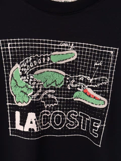 Camisa Jersey Lacoste Preta e Verde - comprar online