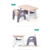 Combo Silla Y Mesa Infantil Colores Celeste - comprar online