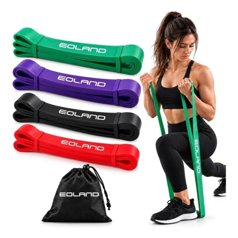 Set 4 Bandas Elásticas Resistencia Power Bands Entrenamiento