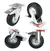 Pack X4 Ruedas Industriales Negra Rueda Giratoria Multiusos