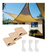 Pack X3 Vela Sombra Toldos Vela Malla Triangular 3.6 Metros en internet