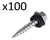 Tornillo Punta Espada Zincado 10x1 Hexagonal C/golilla 100pz - comprar en línea