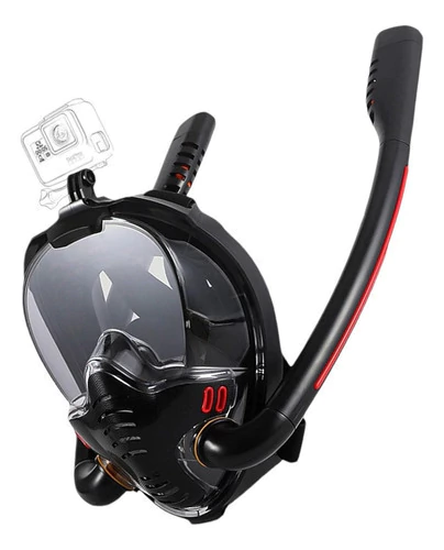Mascara De Buceo Doble Snorkel Buceo Con Soporte Antiniebla