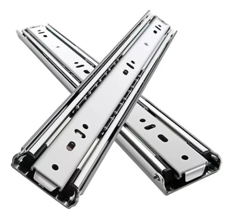 Corredera Telescopica P/ Cajones Riel Telescopico Cajon 45cm Color Plateado / Rieles Para Cajones