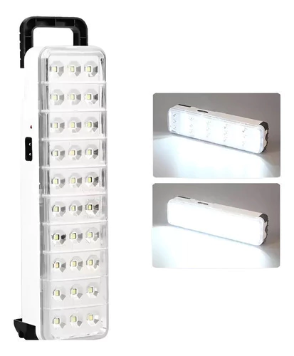 Lampara Recargable Luz 60w Foco Led Portatil Casa Emergencia