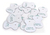 Almohadillas De Electrodos Para Dispositivo Tens De Fisioterapia, 20 Piezas, Color Blanco