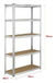 Estante Rack Metalico 180 X 90 X 40 Galvanizado Imsi Home Color Plateado - comprar en línea