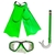 Set Buceo Niños Aleta Kit Mascara Snorkel + Aletas De Buceo - comprar en línea