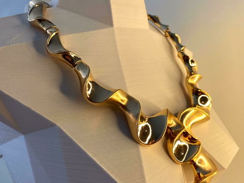 COLAR TRANÇADO LISO ESCOVADO