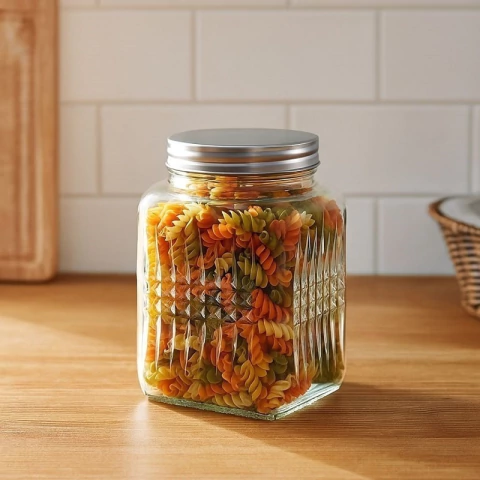 Frasco de Vidrio Deco con Tapa Rosca 1000ml