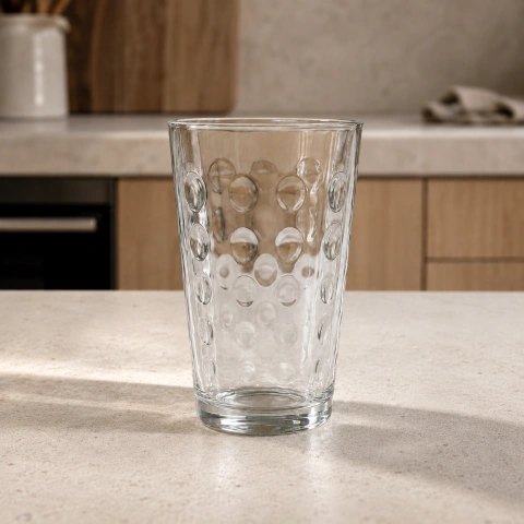 Set x6 Vasos Durax Irupe Vidrio Labrado Burbujas 350ml