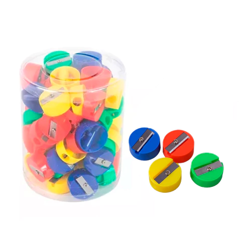 Sacapuntas Plástico Redondo Colores Cuchilla Acero - comprar online