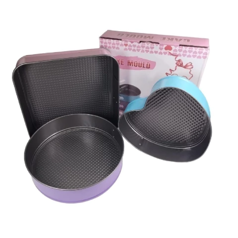 Set x3 Torteras Antiadherente Base Desmontable Cocina Pastelería - comprar online