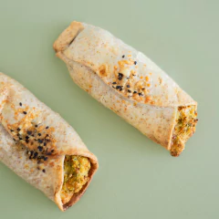 Burritos integrales de mijo, zanahoria y brócoli en internet