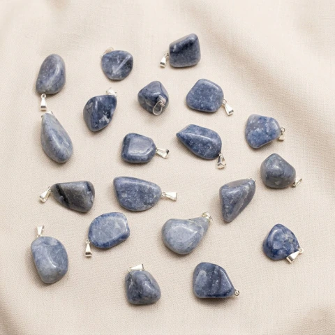 Dijes Roladas de Cuarzo Azul