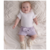 Meia Laço Veludo Bege | Baby - loja online