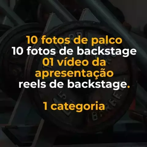 Combo 06: 10 Fotos de Palco (01 Categoria) + 10 Fotos de Backstage + 01 Vídeo da Apresentação (01 Categoria) + Vídeo (Reels) Backstage | Mr. Saquarema 2025 - comprar online