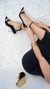 Imagem do Sandália bico folha salto dourado