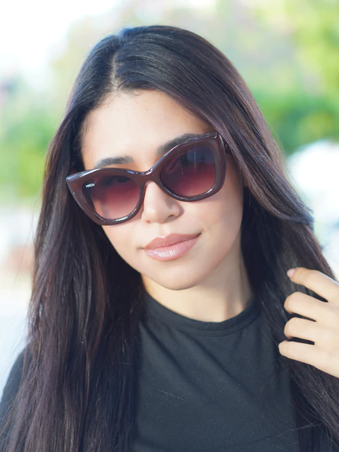 Óculos de Sol Gatinho Gisele | Brasil - Marrom - comprar online