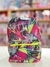 MOCHILA ESPALDA TRENDY URBANA ESTAMPADA ROSA ART 8515