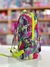 MOCHILA ESPALDA TRENDY URBANA ESTAMPADA ROSA ART 8515 - comprar online