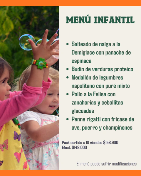 Plan lunch escolar niños