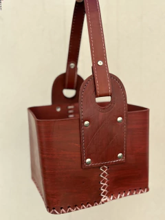 MATERA CUERO NEGRA/BORDO - tienda online
