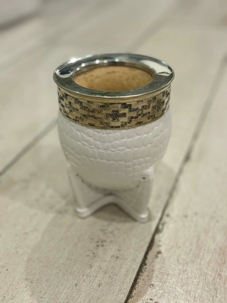 MATE IMPERIAL CROCO BLANCO