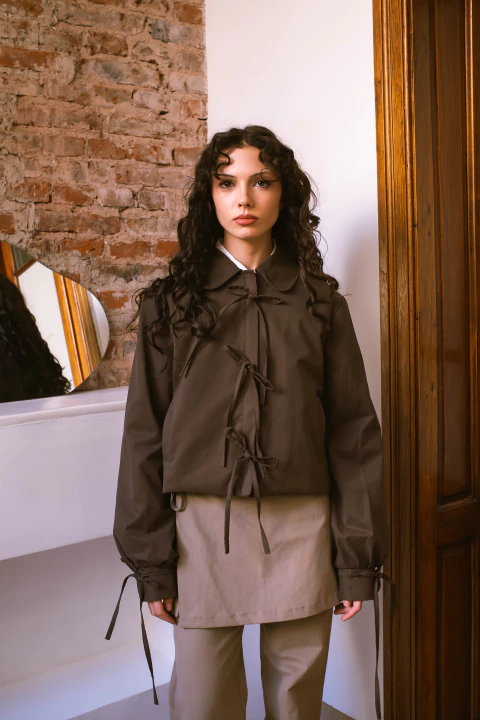 Campera Impermeable Yui Chocolate