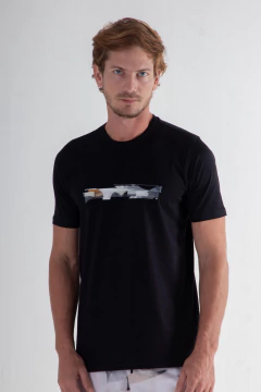 T-SHIRT GRAPHIC AD DOWNTOWN PRETO - comprar online