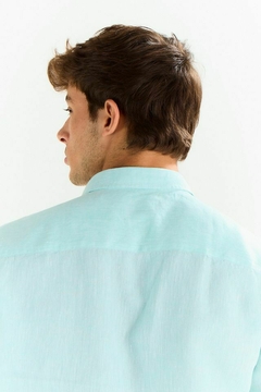 CAMISA DE LINHO MISTO VERDE CLARO - comprar online