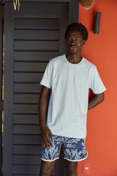 T-shirt colors Ad Azul Claro - loja online