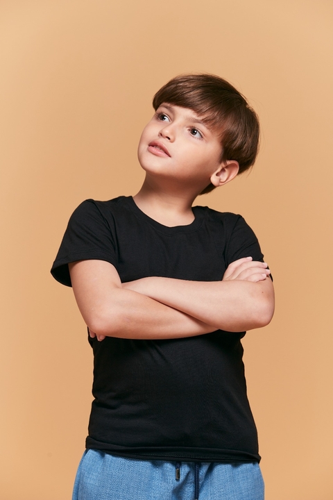 T-shirt basic inf. preto