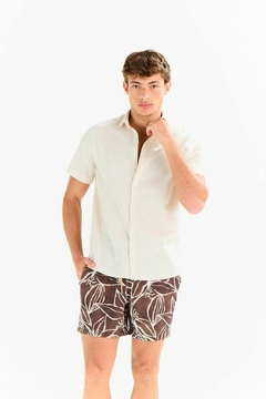 CAMISA DE LINHO MISTO AREIA na internet