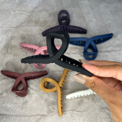 Imagem do Grampos de Cabelo Grandes, Leves e de Cor Sólida Minimalist Pretos, Rosas e Marrons para Mulheres, Acessórios de Cabelo Sofisticados e Versáteis, Ade