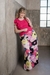 Pantalón palazzo - flor fucsia - tienda online