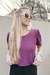 Remera de punto lurex - morado - tienda online