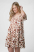 Vestido corto con moño en espalda – animal print - VEIVE