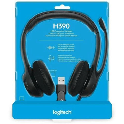 Fone Headset USB H390 Preto Logitech