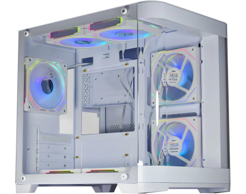 Gabinete Gamer Aquario Curva CG-W1AG Branco K-Mex
